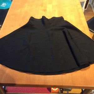 Carmen Marc Valvo Flared Black Skirt